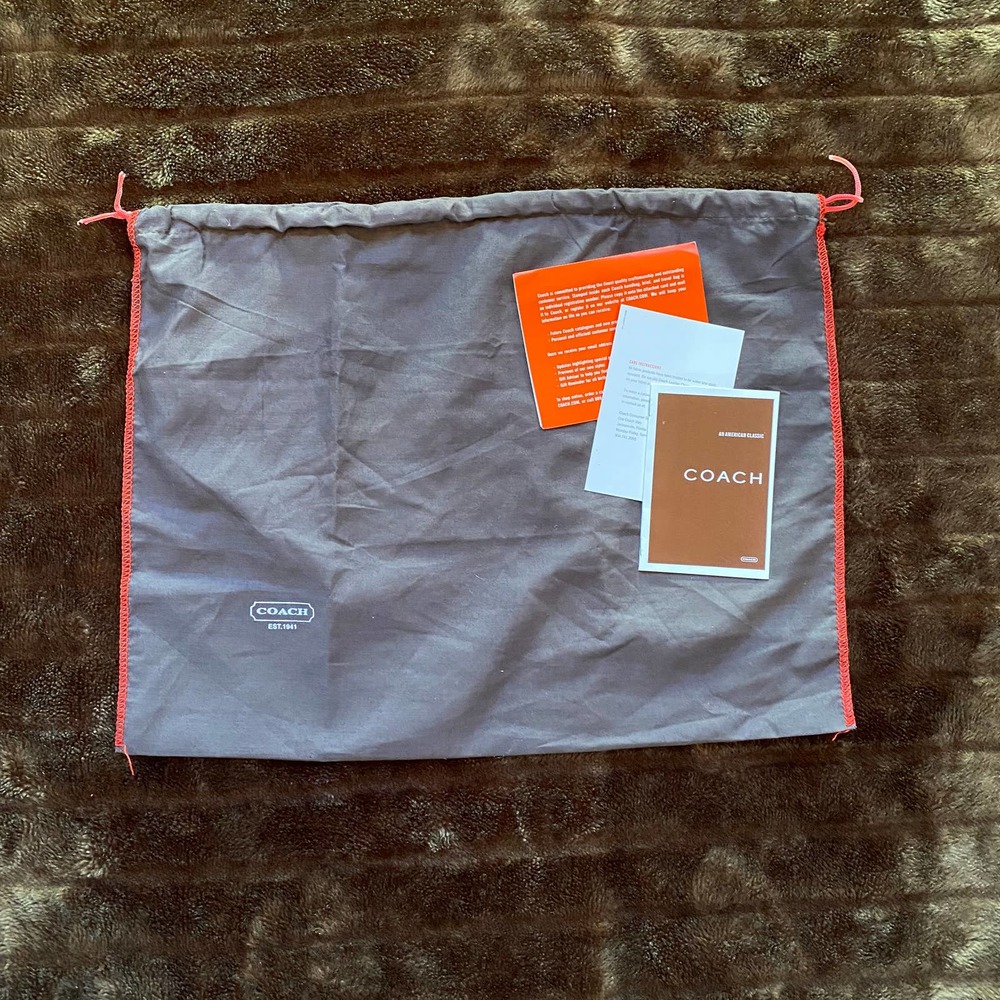 Coach‎ Purse Protector Drawstring Bag & Registration Cards